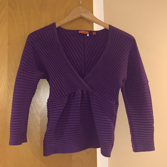 Deep Purple V-Neck Sweater. Condition: Like New. - Picture 1 of 1